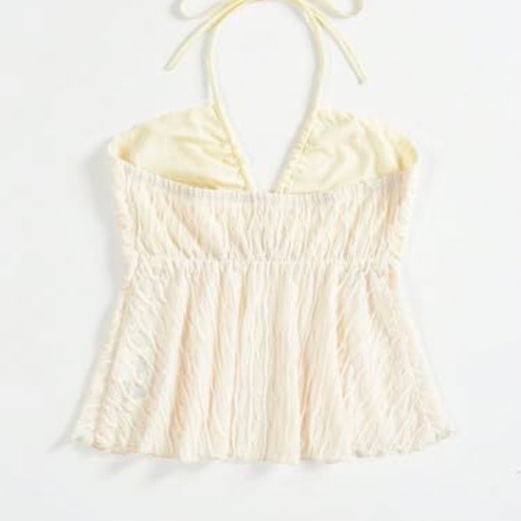 Women's Cream Crop Top Camisole, New, Size Large - Picture 2 of 3
